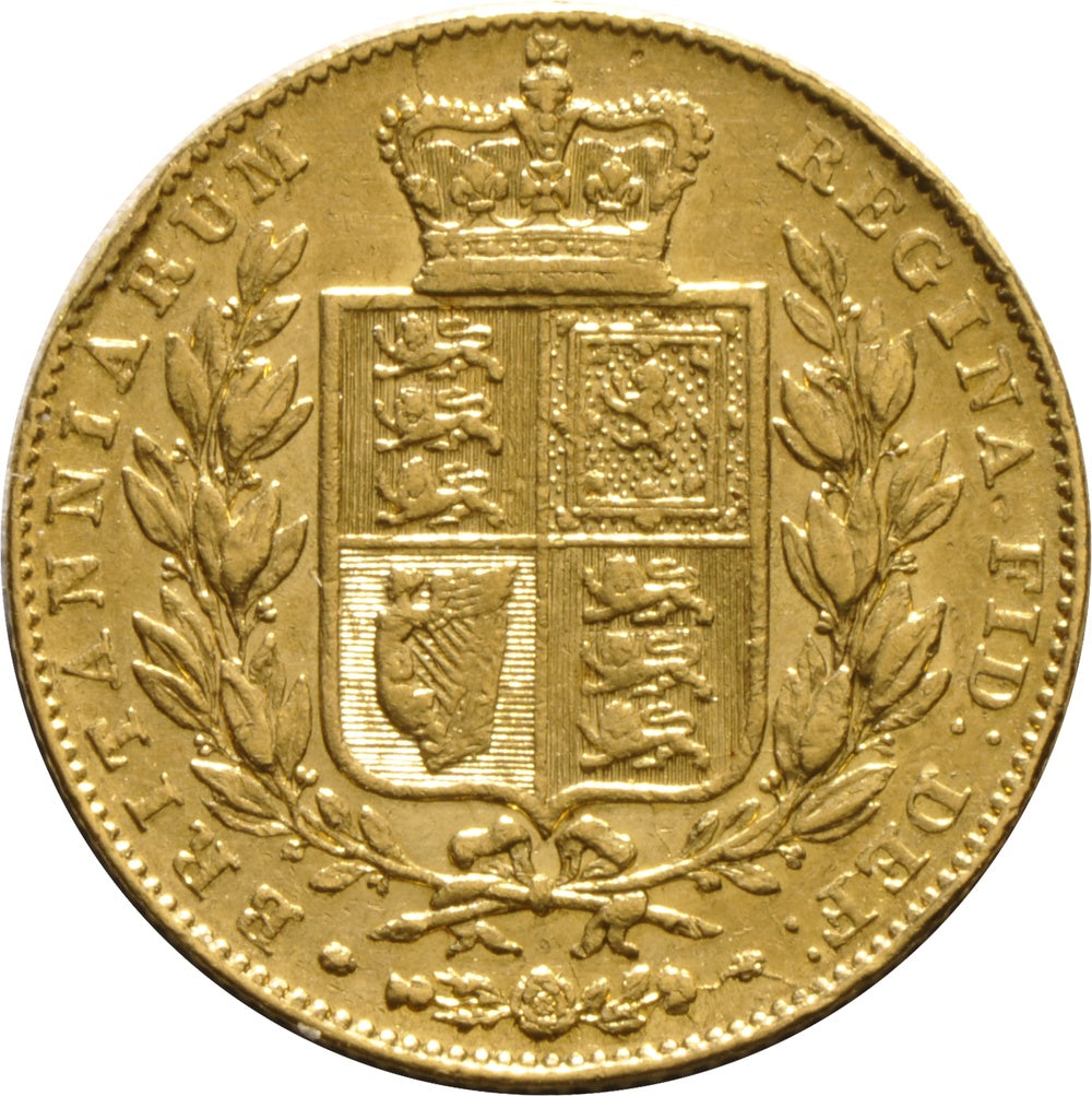 Libra Victória - Brasão - Solteira - 1842 - Verso