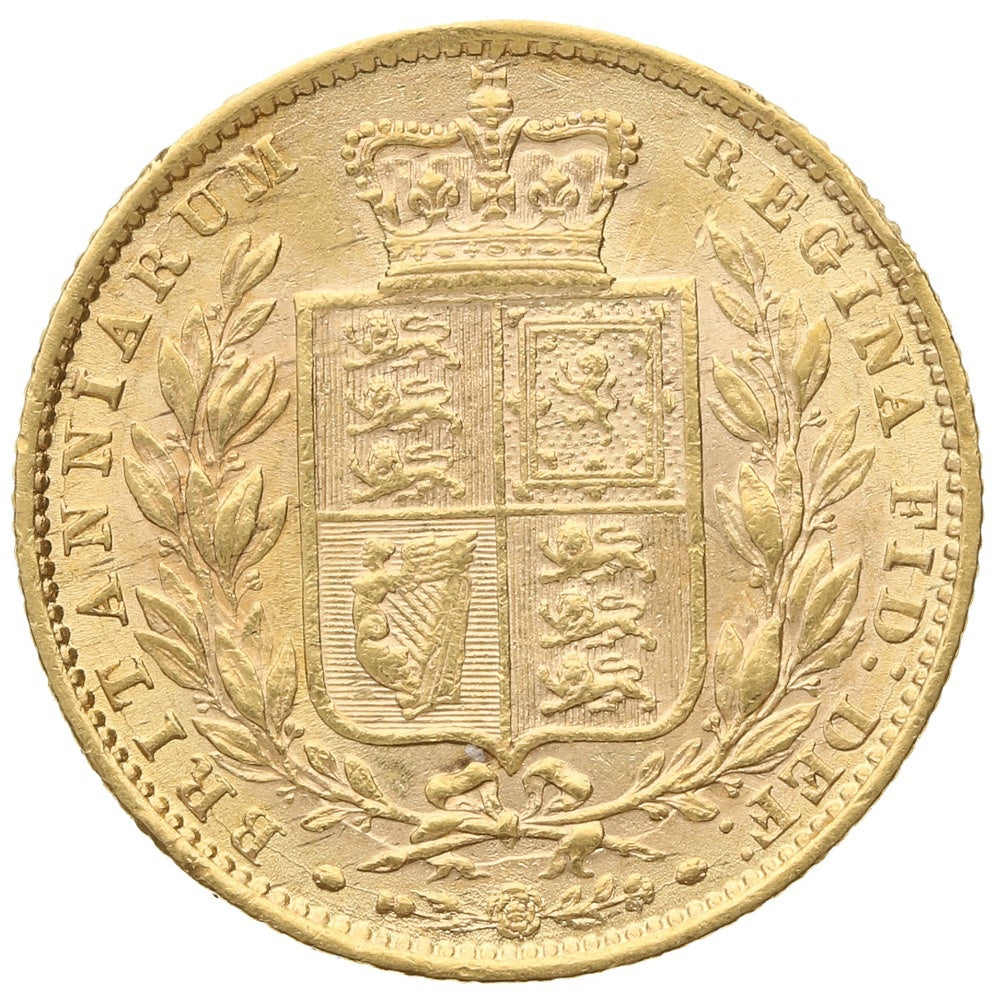 Libra Victória - Brasão - Solteira - 1872 - Verso