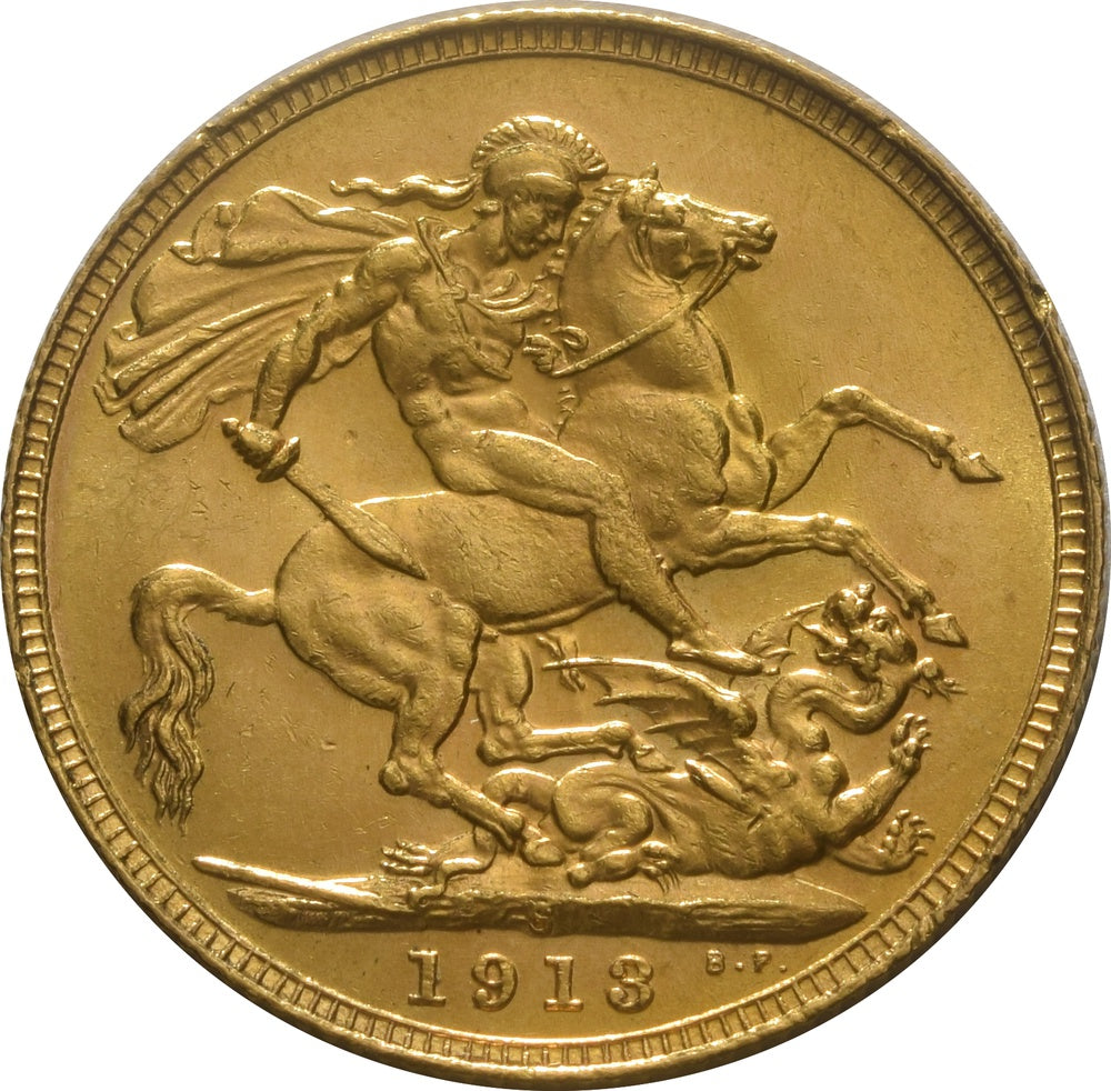 Libra George V - 1913 - Verso