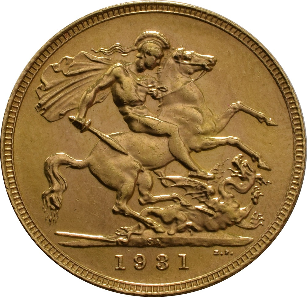 Libra George V - 1931 - Verso