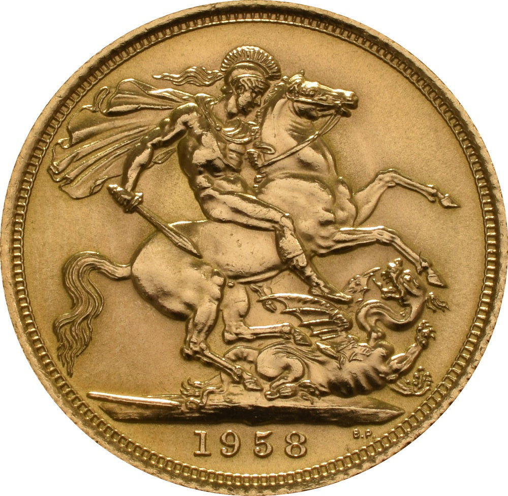 Libra Isabel II - Jovem - 1958 - Verso