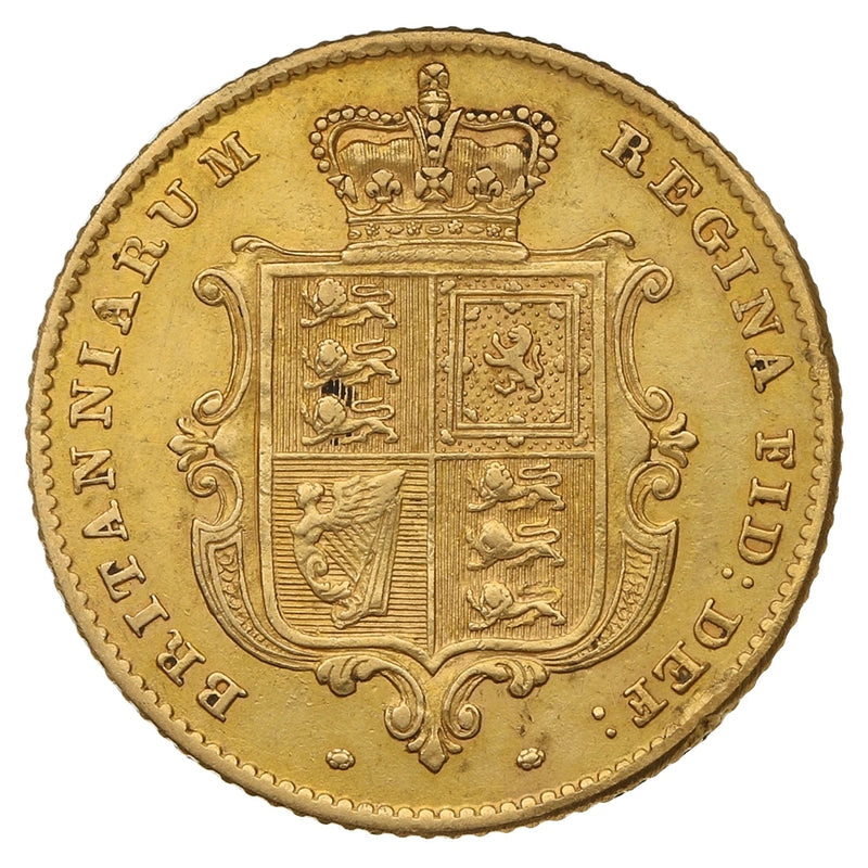 1/2 Libra Vitória - Brasão - Solteira - 1852 - Verso