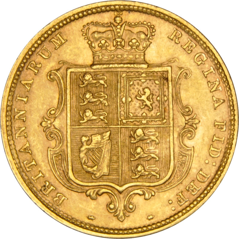 1/2 Libra Victória - Brasão - Solteira - 1883 - Verso