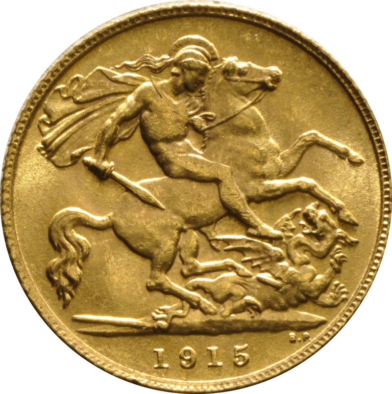 1/2 Libra George V - 1915 - Londres - Verso