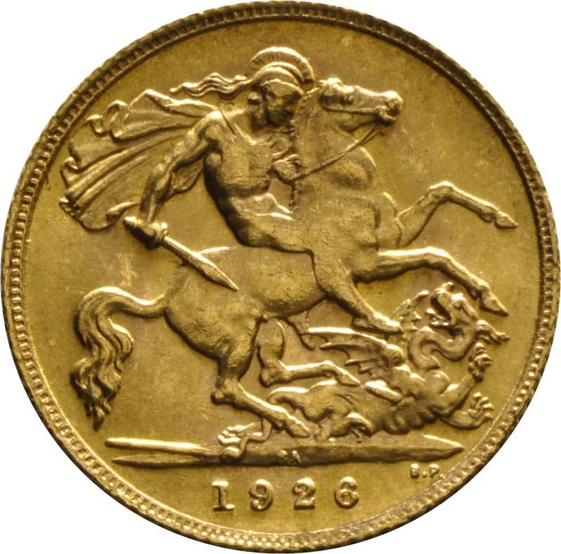 1/2 Libra George V - 1926 - Verso