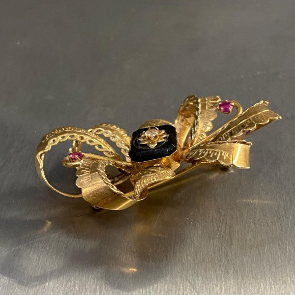 alfinete em ouro de 19.2 k 9