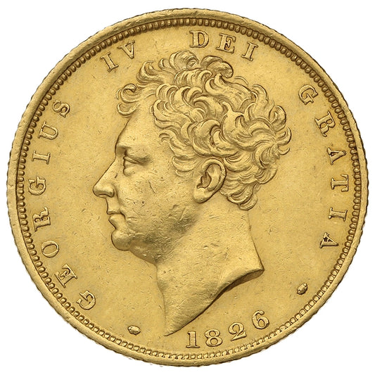 Libra George IV - Brasão - 1825 - Frente