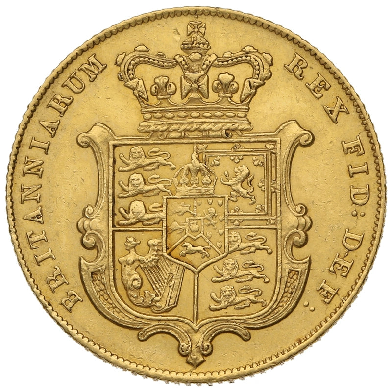 Libra George IV - Brasão - 1825 - Verso