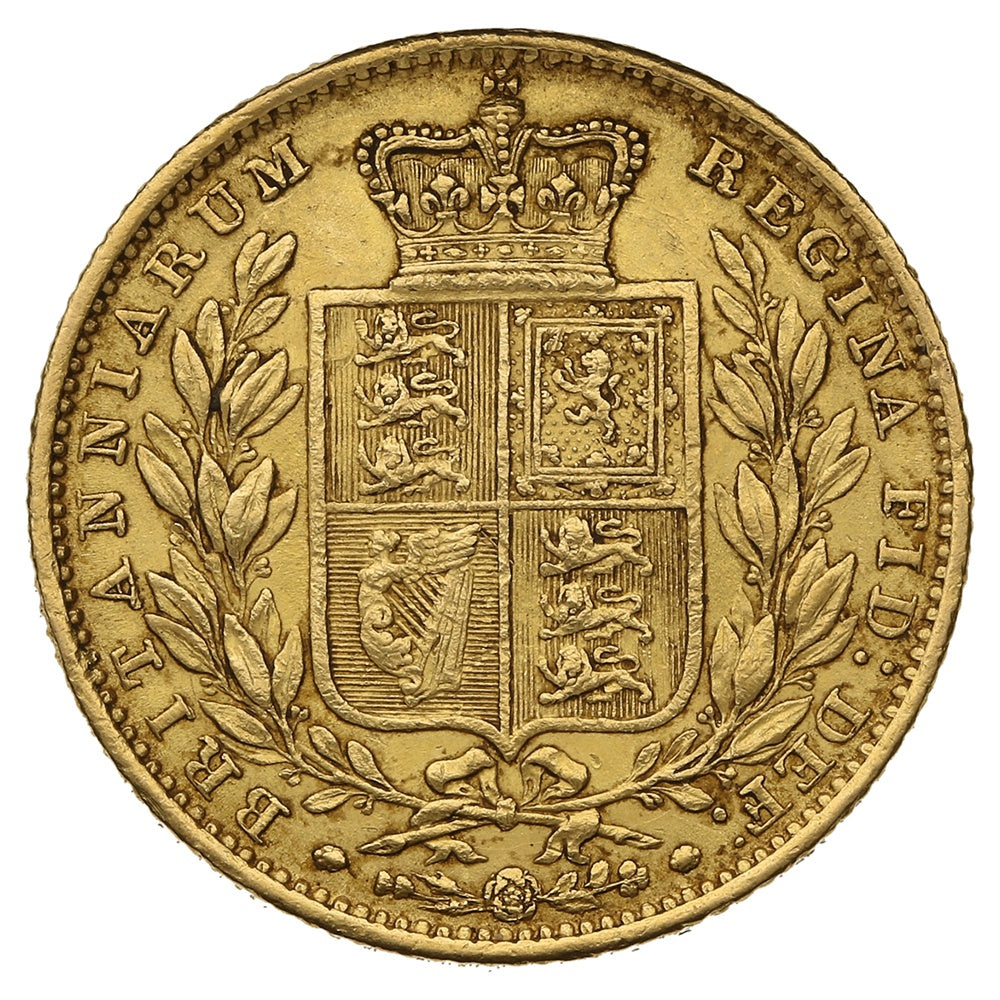Libra Victória - Brasão - Solteira - 1852 - Verso