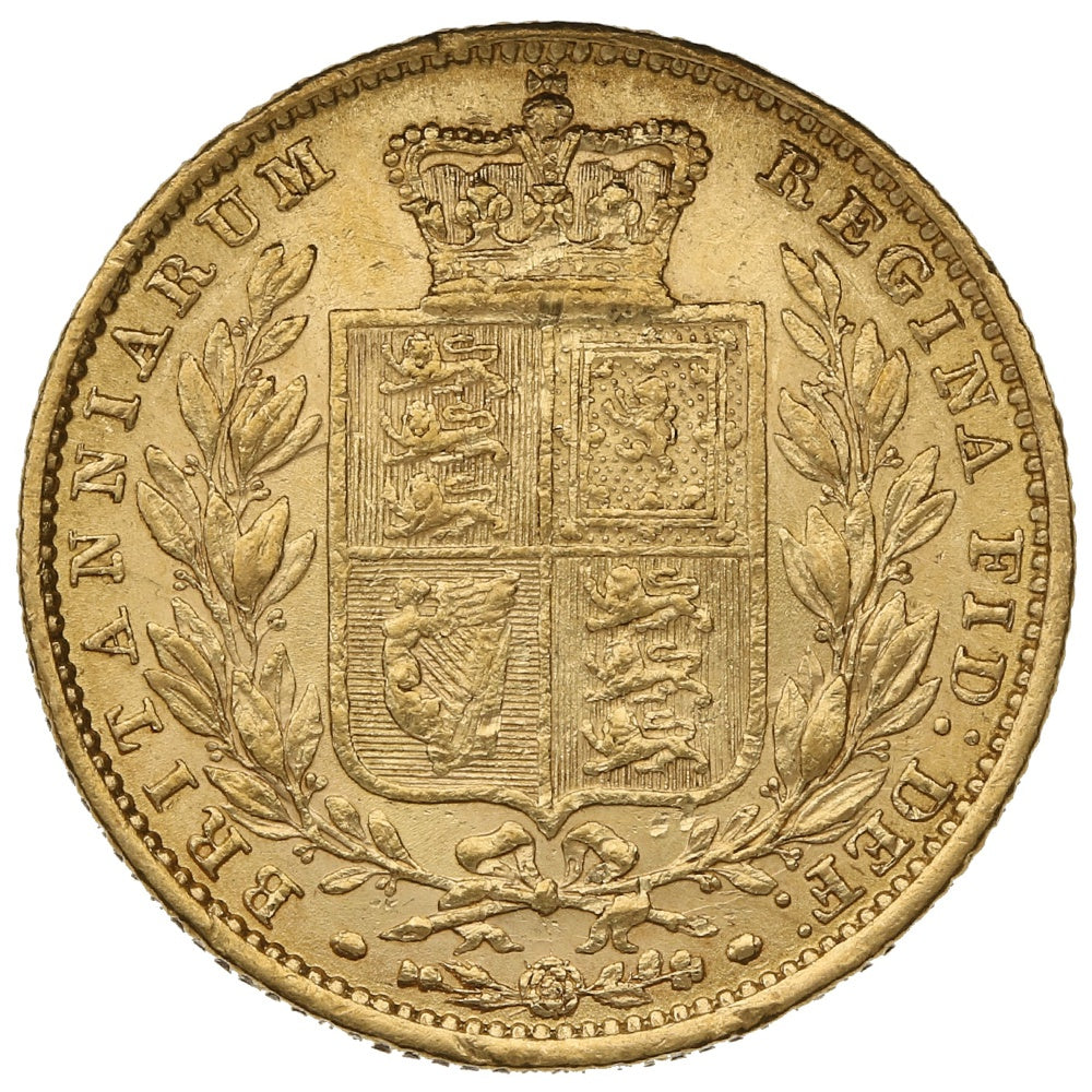 Libra Victória - Brasão - Solteira - 1853 - Verso