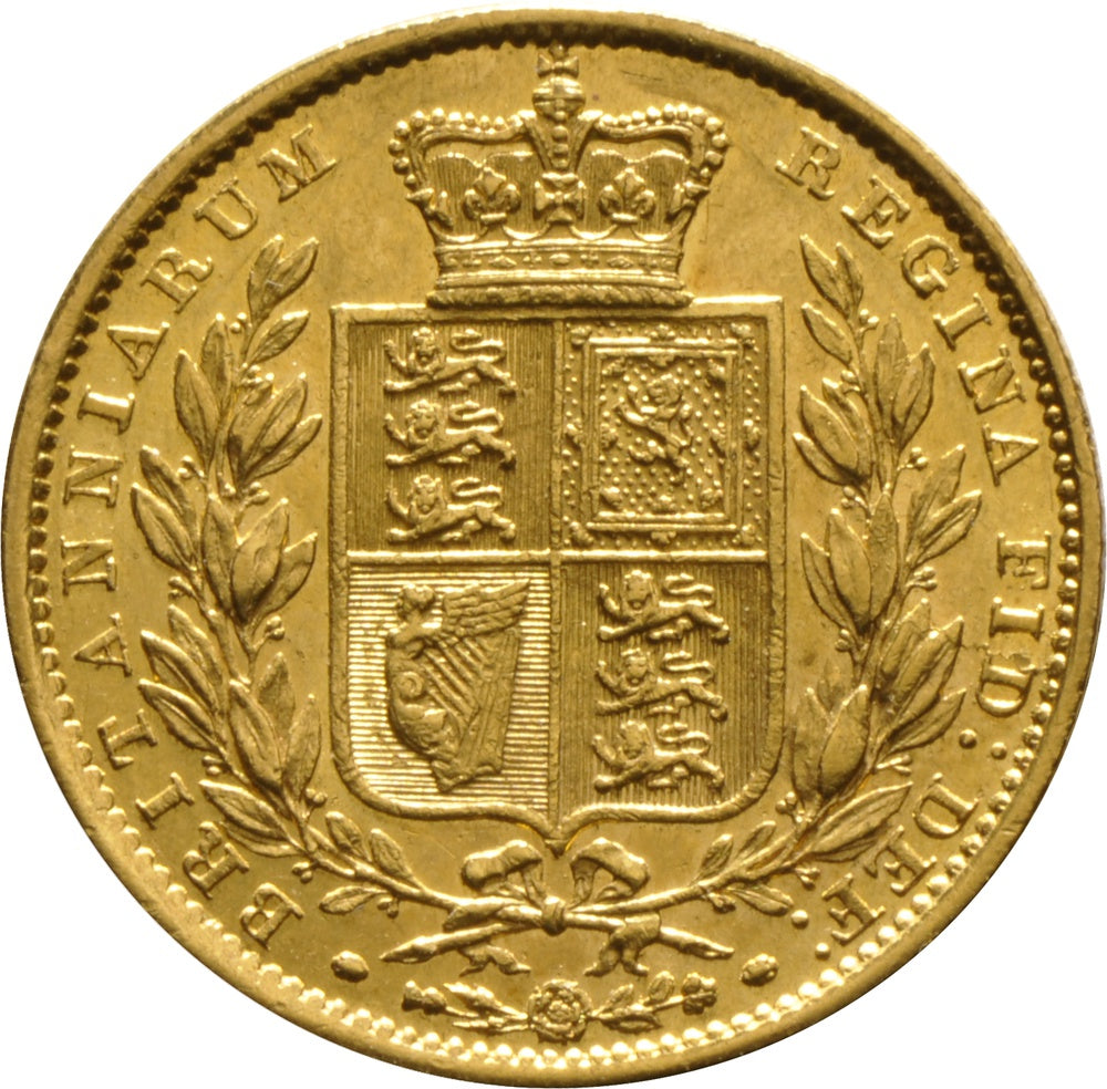 Libra Victória - Brasão - Solteira - 1855 - Verso