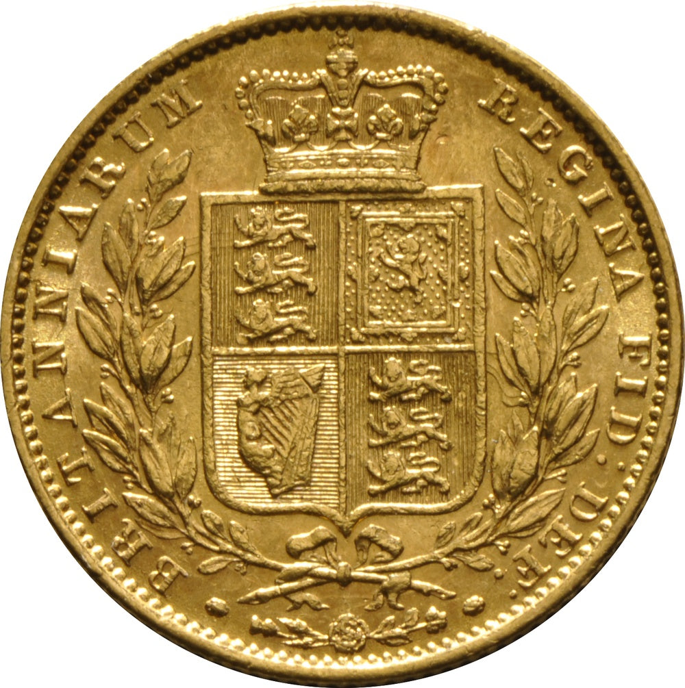 Libra Victória - Brasão - Solteira - 1856 - Verso