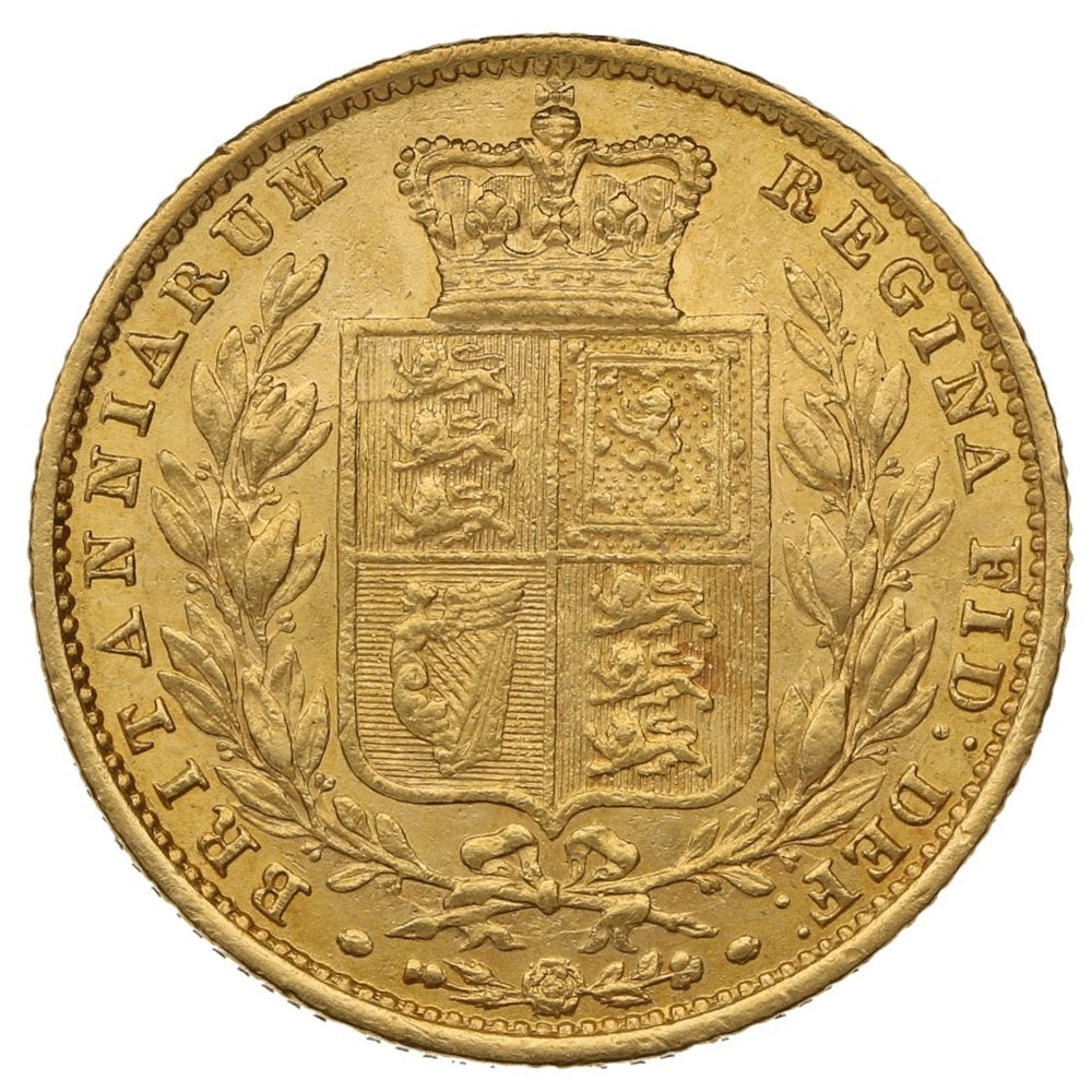 Libra Victória - Brasão - Solteira - 1857 - Verso