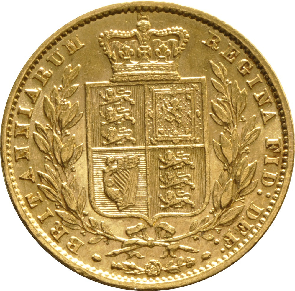 Libra Victória - Brasão - Solteira - 1860 - Verso