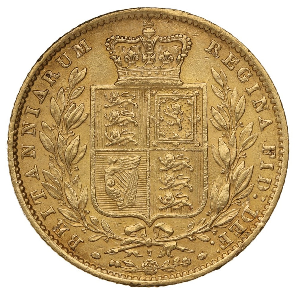 Libra Victória - Brasão - Solteira - 1869 - Verso