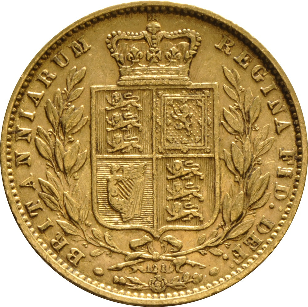 Libra Victória - Brasão - Solteira - 1870 - Verso