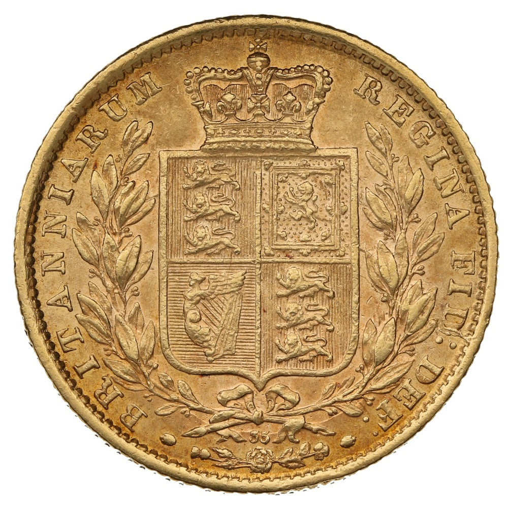 Libra Victória - Brasão - Solteira - 1871 - Verso