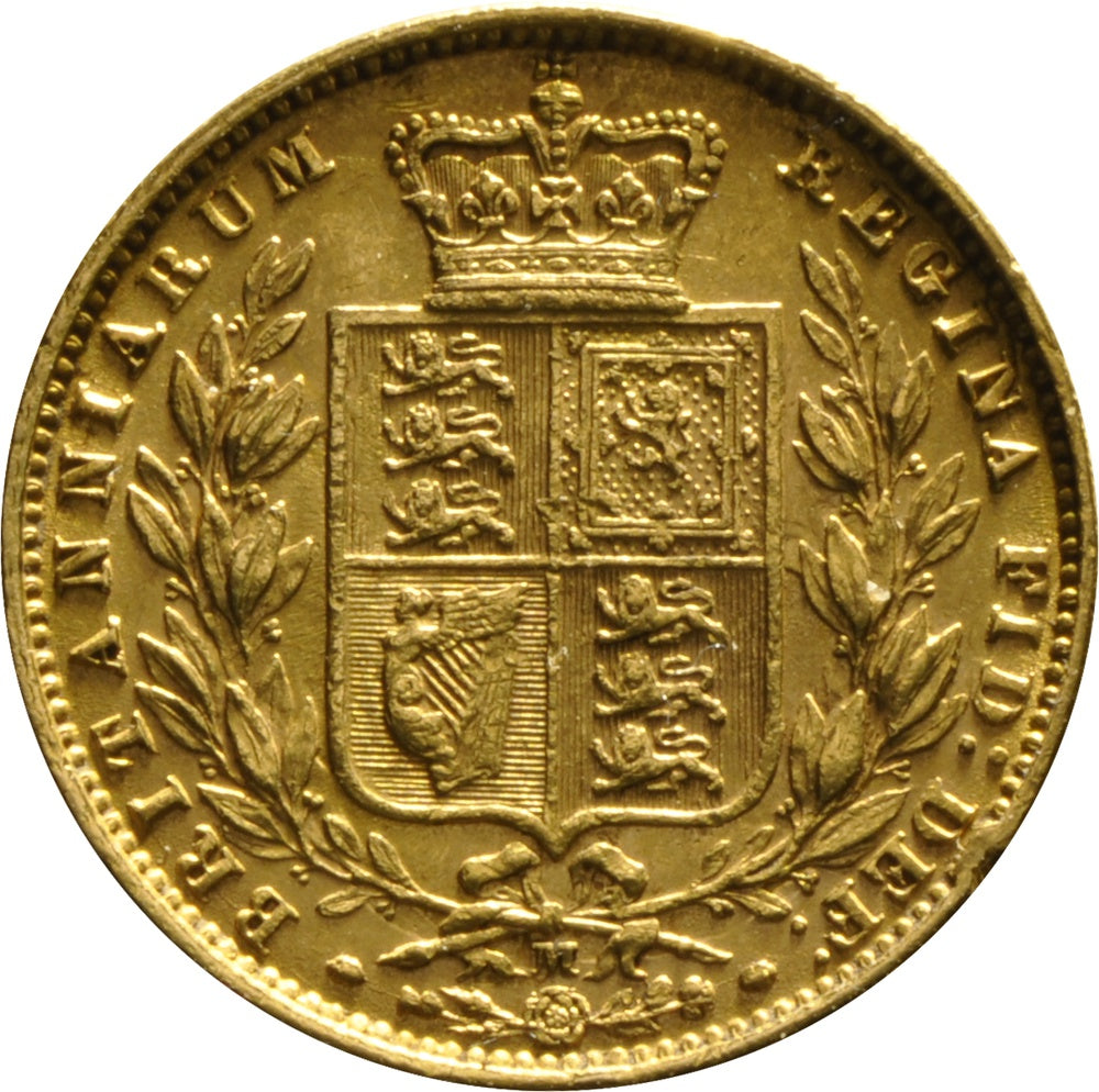 Libra Victória - Brasão - Solteira - 1874 - Verso