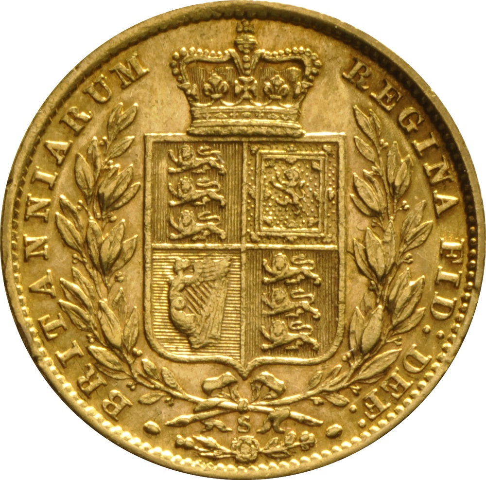 Libra Victória - Brasão - Solteira - 1878 - Verso