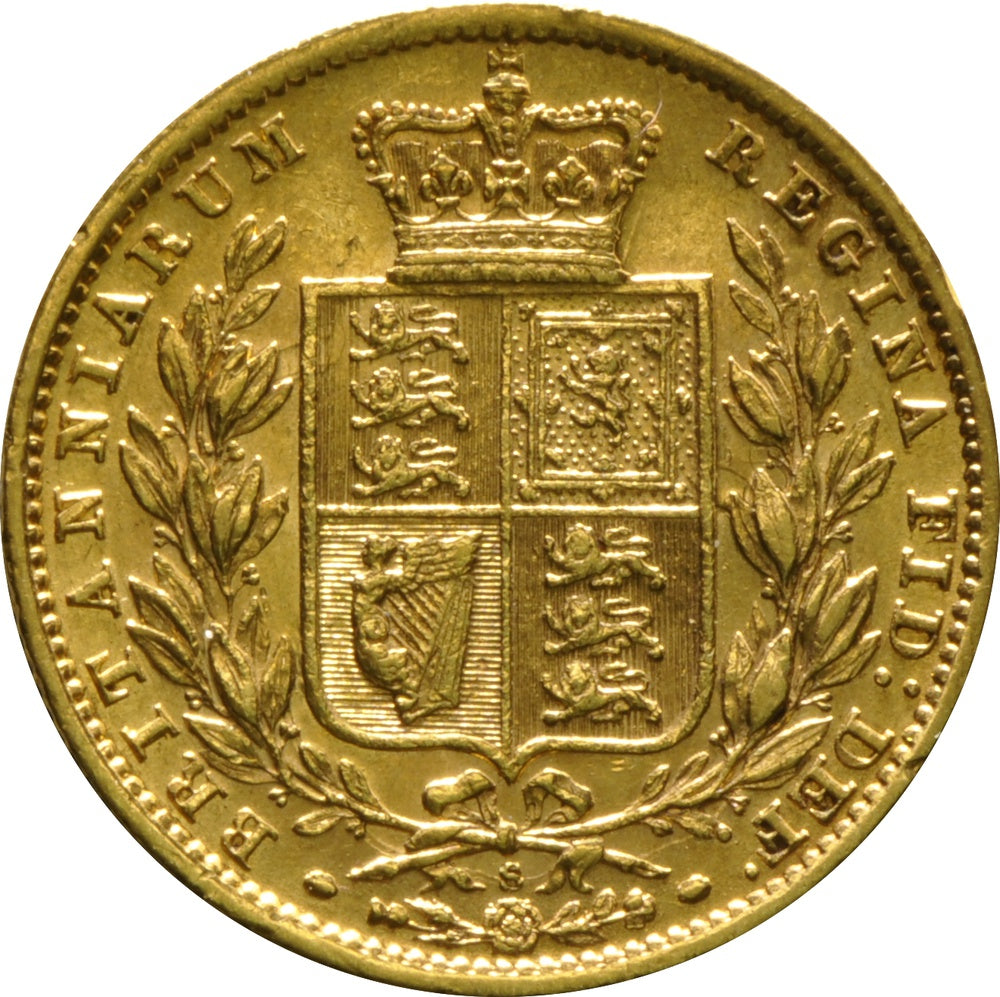 Libra Victória - Brasão - Solteira - 1879 - Verso