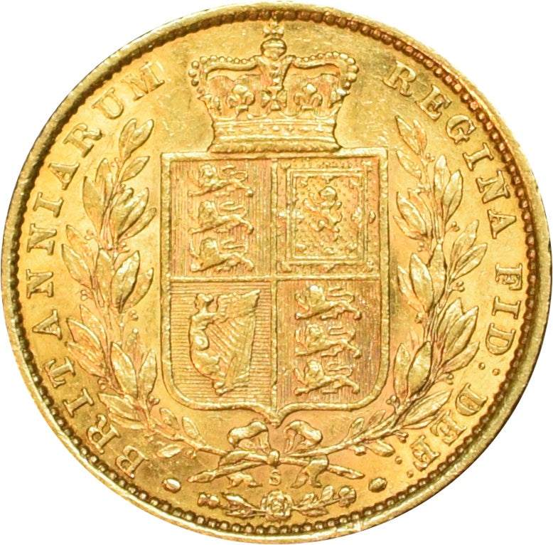 Libra Victória - Brasão - Solteira - 1881 - Verso