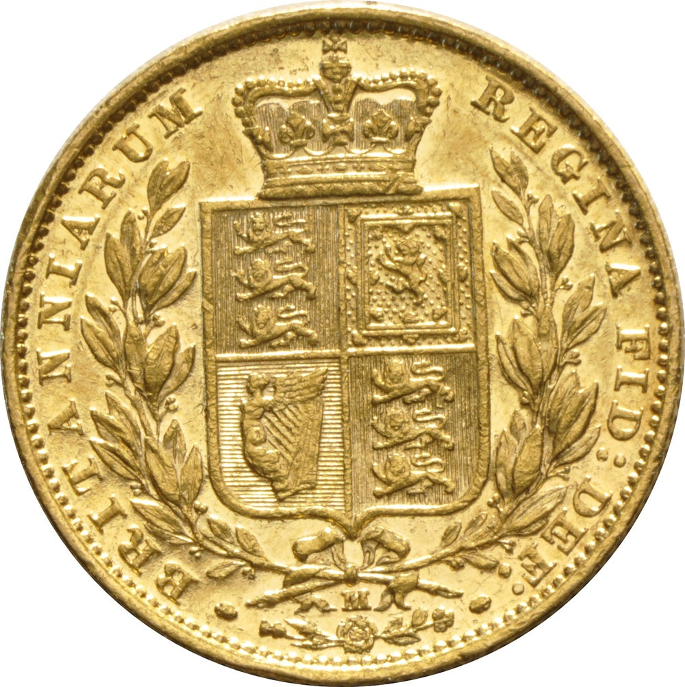 Libra Victória - Brasão - Solteira - 1884 - Verso