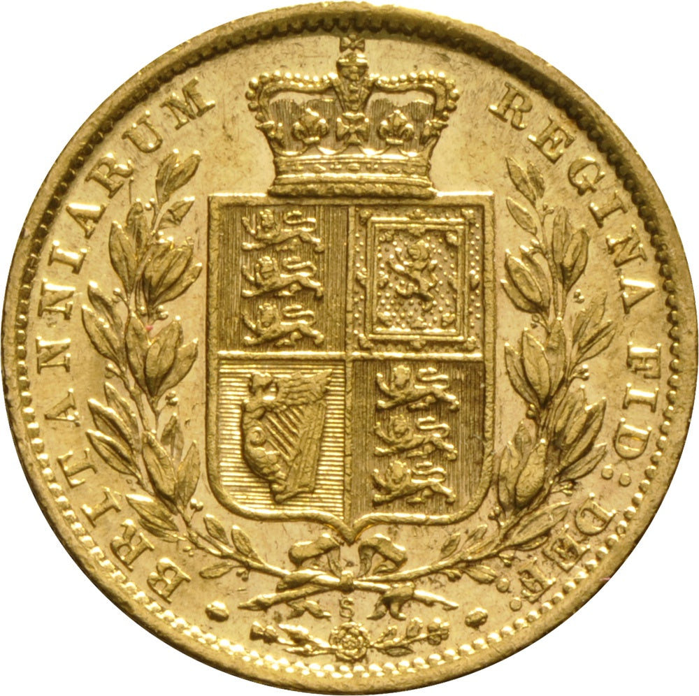 Libra Victória - Brasão - Solteira - 1886 - Verso