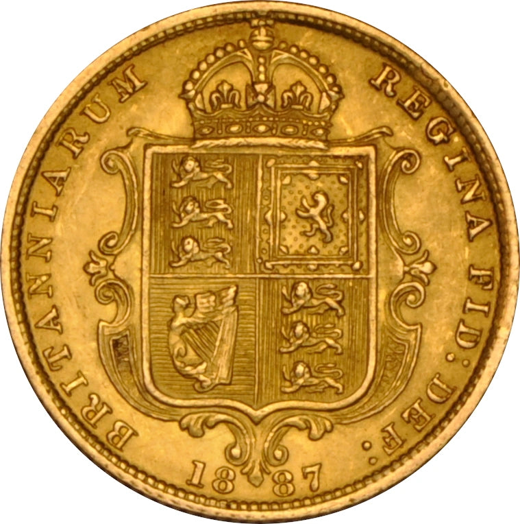 Libra Victória - Brasão - Solteira - 1887 - Verso