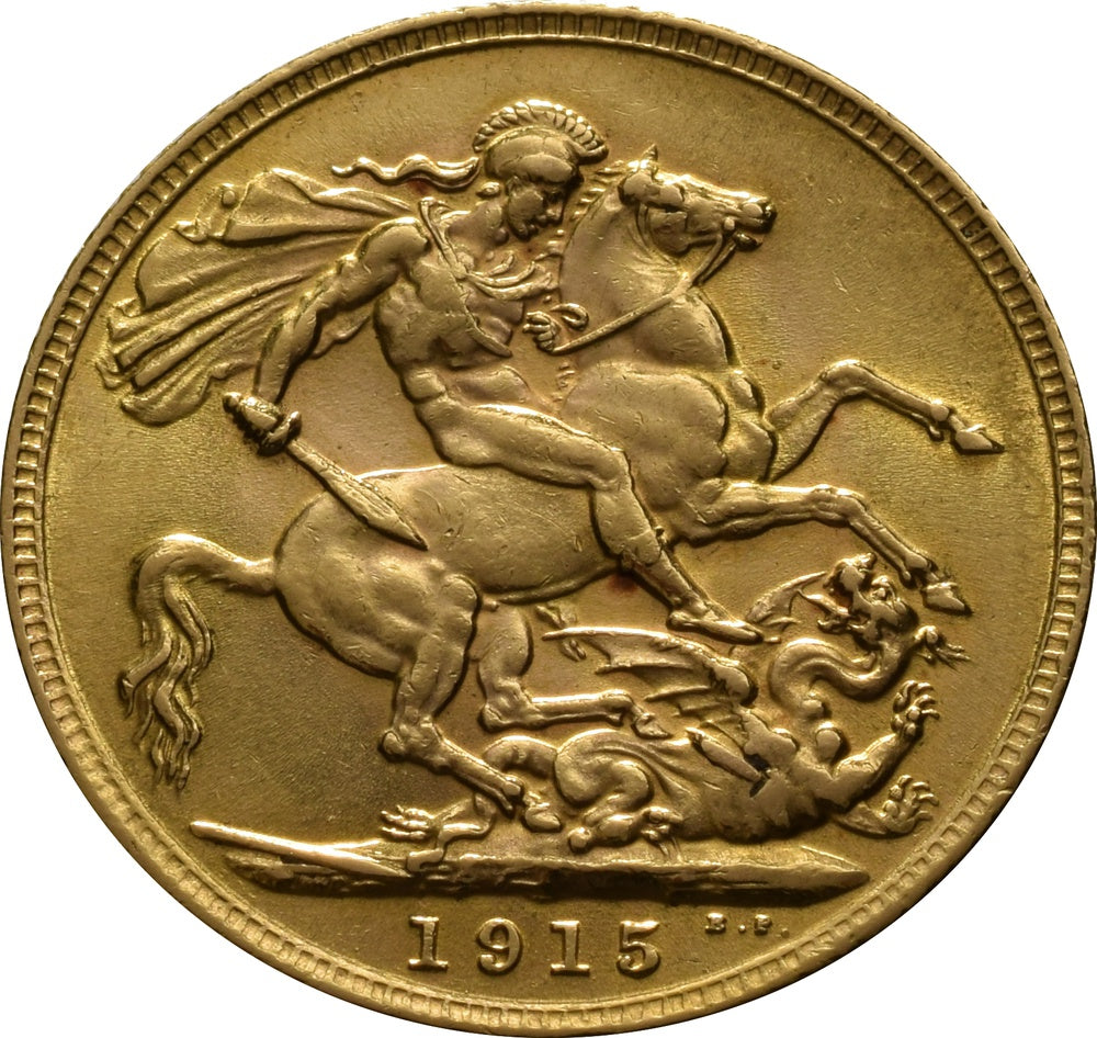 Libra George V - 1915 - Verso