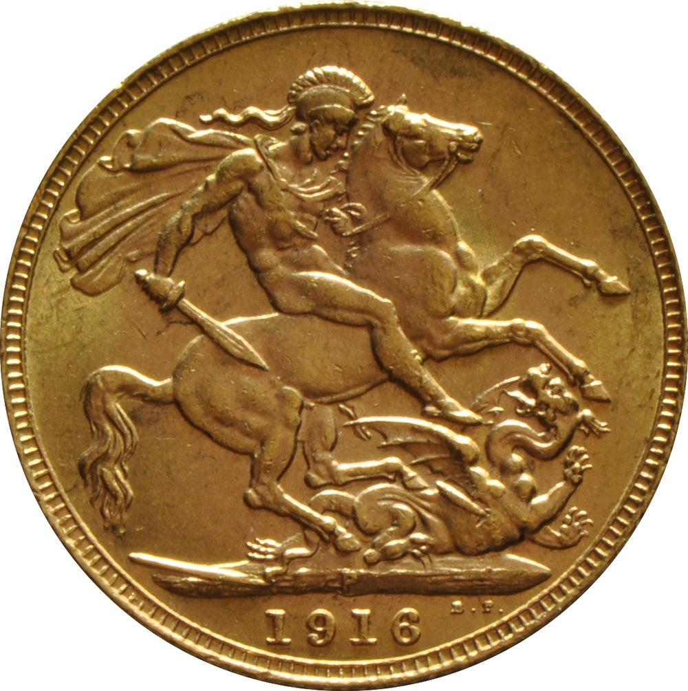 Libra George V - 1916 - Verso