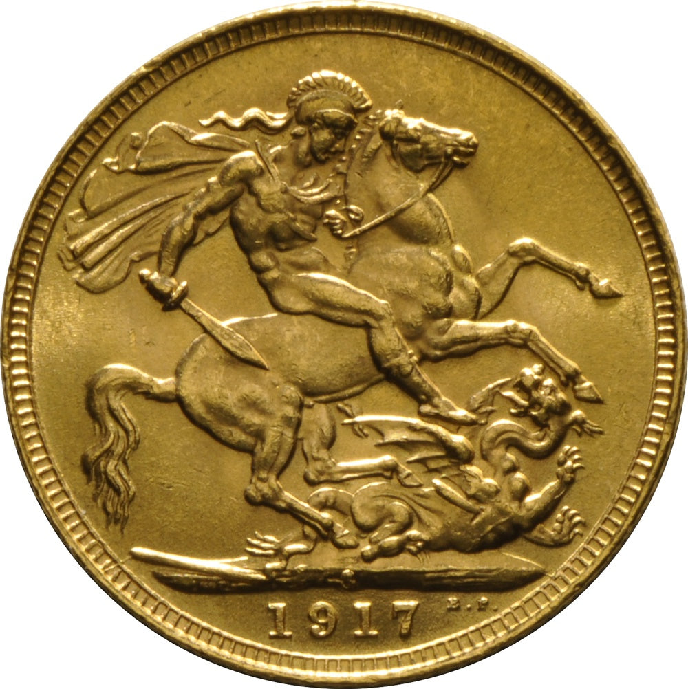 Libra George V - 1917 - Verso