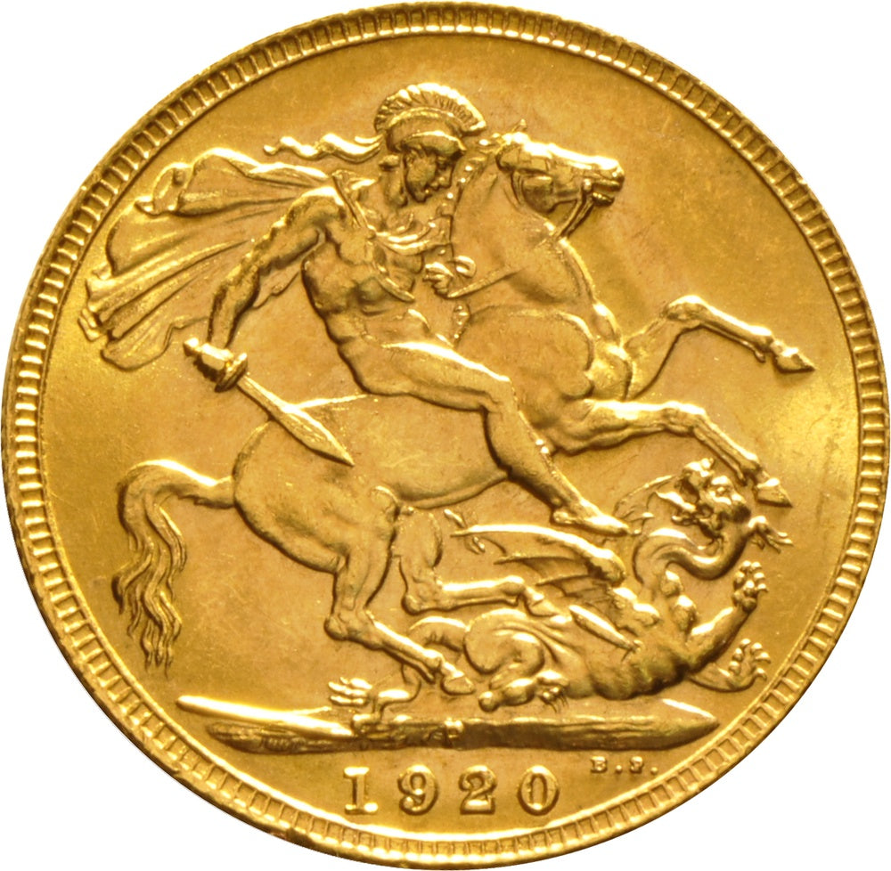 Libra George V - 1920 - Verso