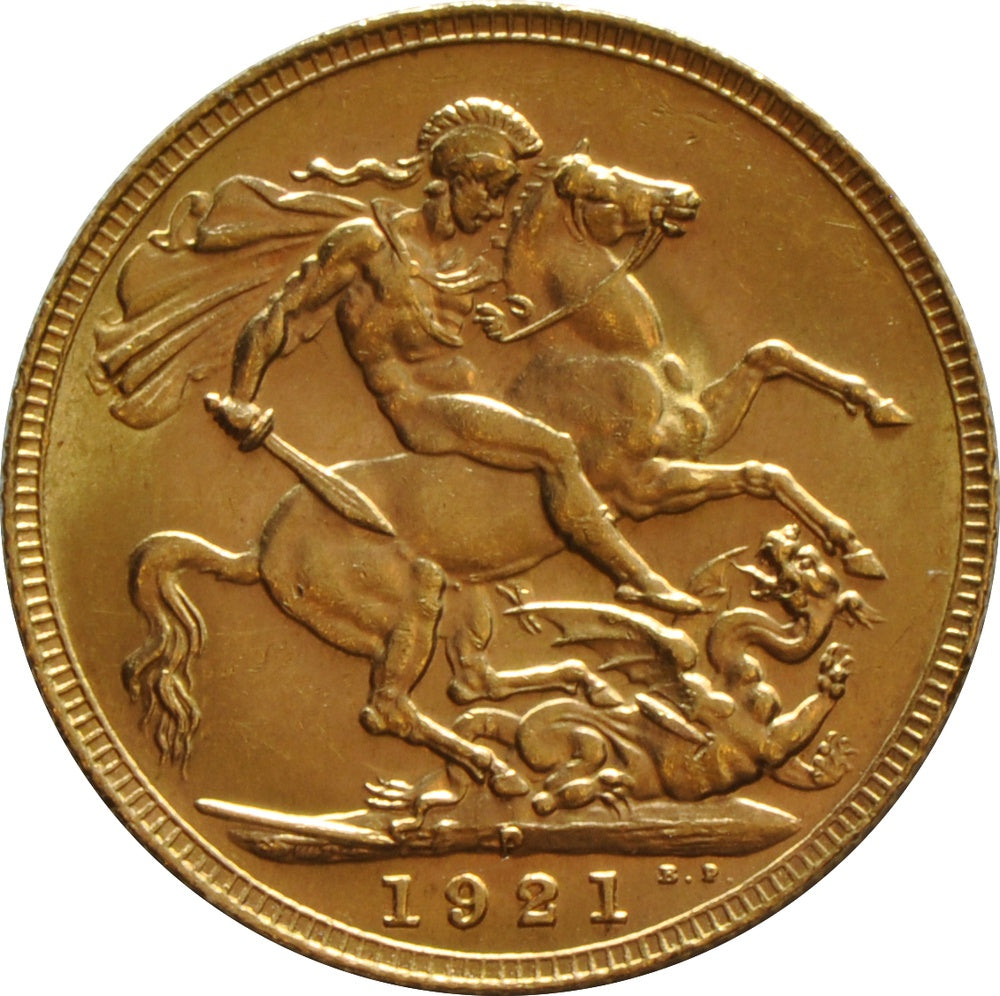 Libra George V - 1921 - Verso