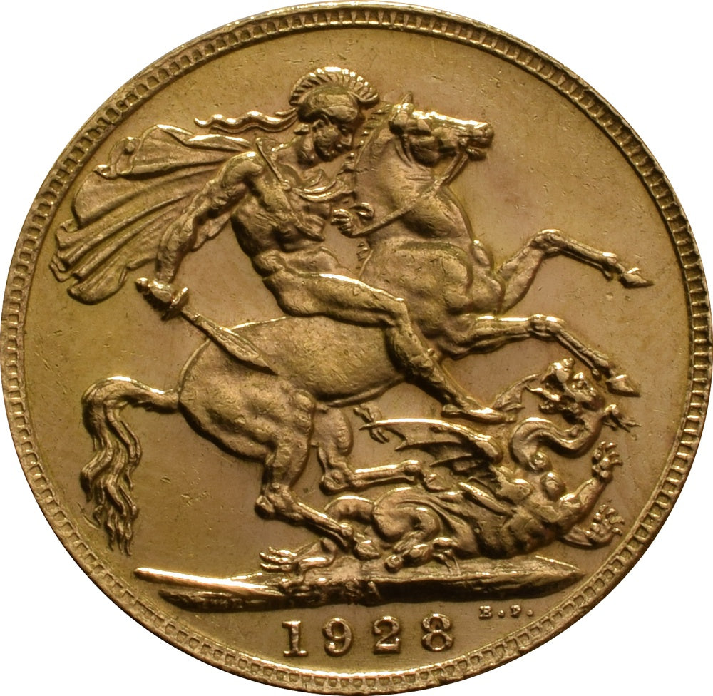Libra George V - 1928 - Verso