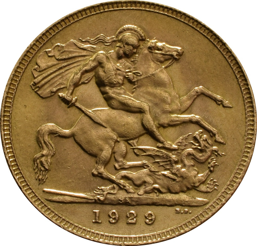 Libra George V - 1929 - Verso