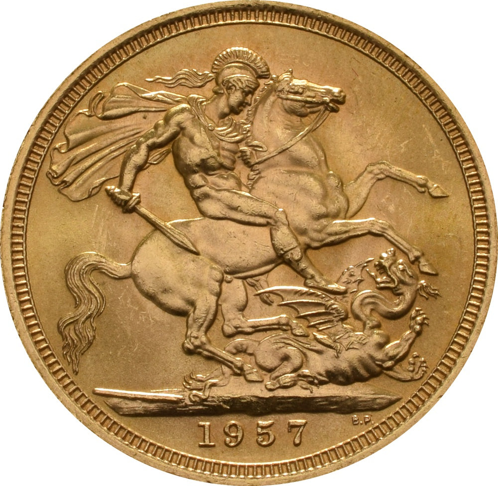 Libra Isabel II - Jovem - 1957 - Verso
