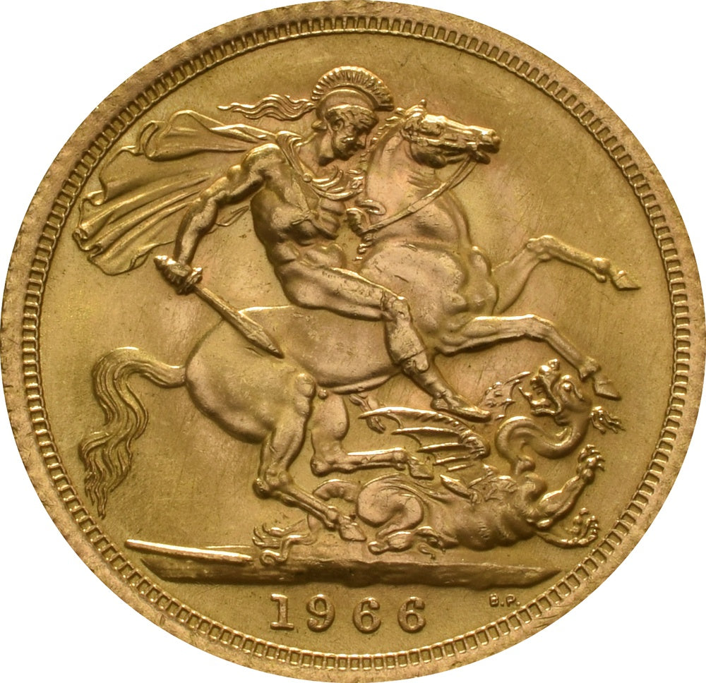 Libra Isabel II - Jovem - 1966 - Verso