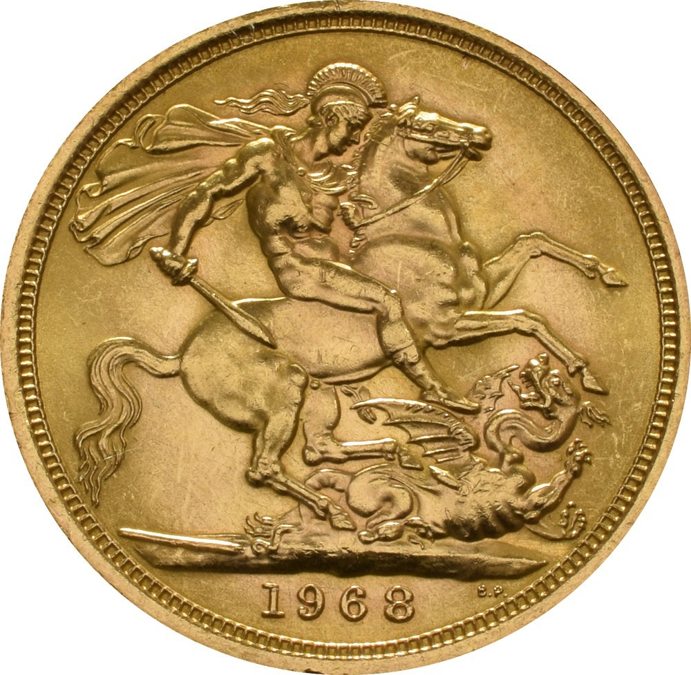 Libra Isabel II - Jovem - 1968 - Verso