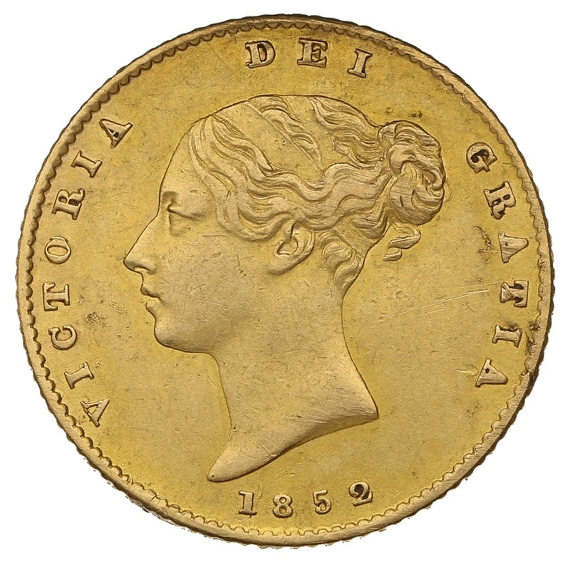 1/2 Libra Vitória - Brasão - Solteira - 1852 - Frente