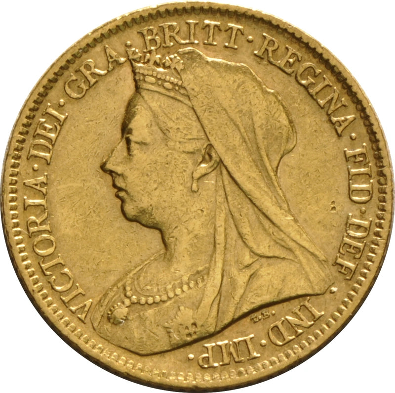 1/2 Libra Victória - Viúva - 1900 - Frente