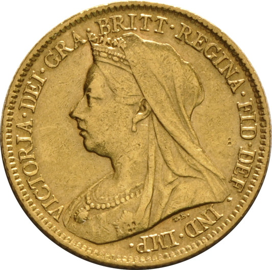 1/2 Libra Victória - Viúva - 1900 - Frente