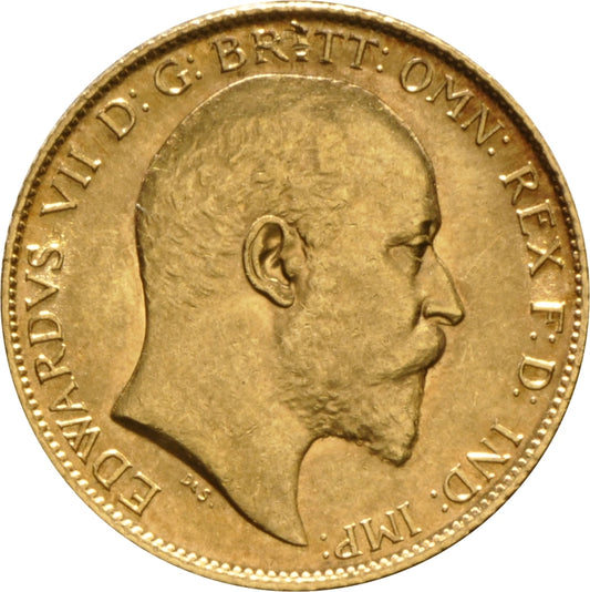 1/2 Libra Eduardo VII - 1907 - Londres - Frente