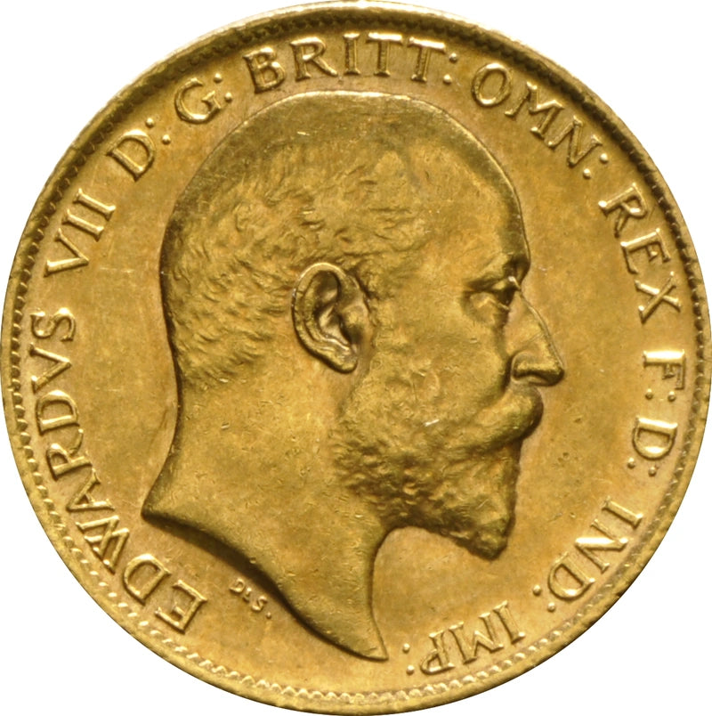 1/2 Libra Eduardo VII - 1910 - Londres - Frente