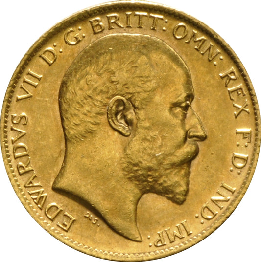 1/2 Libra Eduardo VII - 1910 - Londres - Frente
