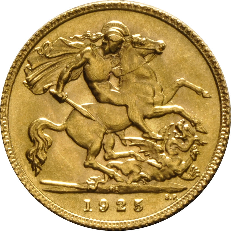1/2 Libra George V - 1925 - Verso