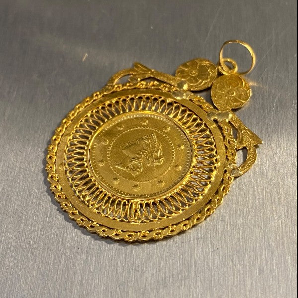 pendente em ouro de 19.2 k 5